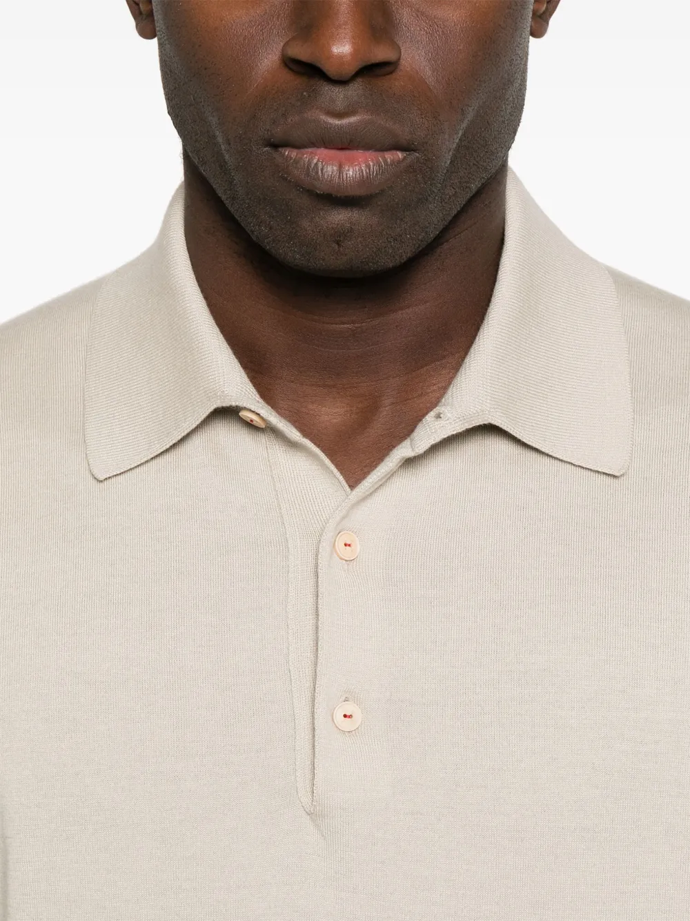 KITON KNITTED POLO SHIRT