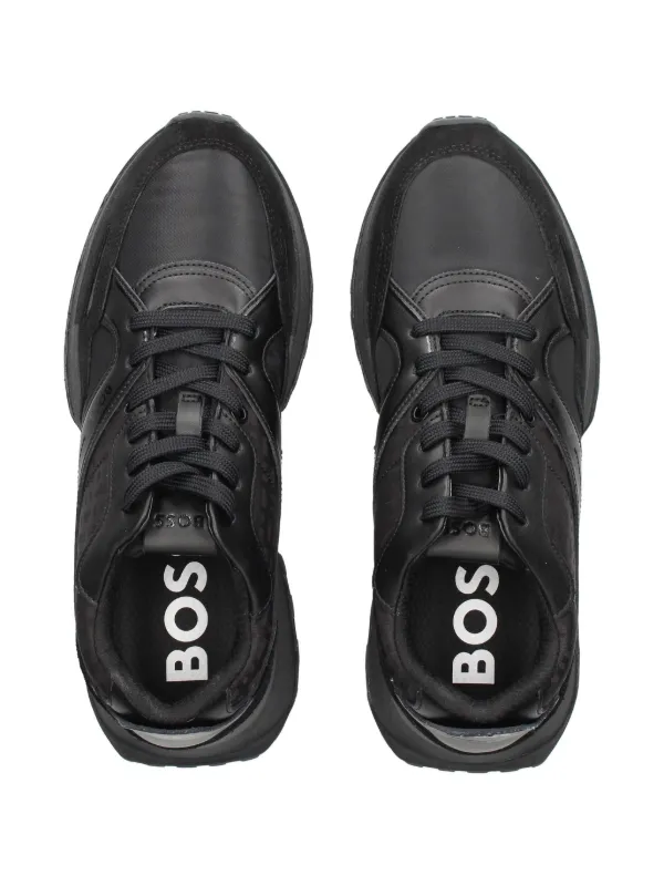 BOSS logo-patch Sneakers | Black | FARFETCH