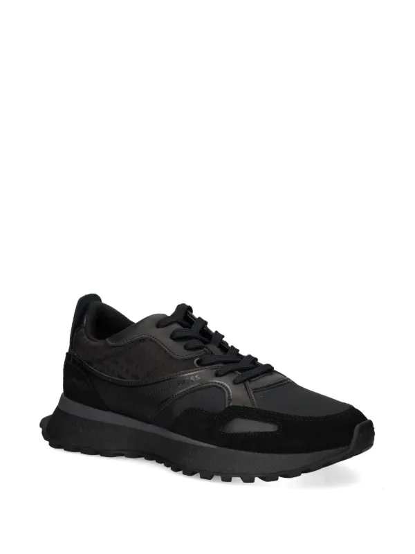 BOSS mixed-material Trainers With Mesh And Leather | Black