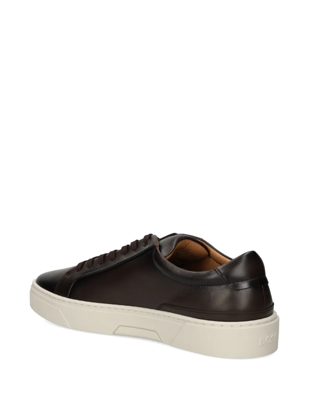 BOSS logo-print sneakers Brown