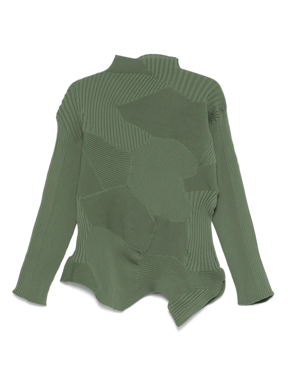 Issey Miyake Geribbelde sweater - Groen