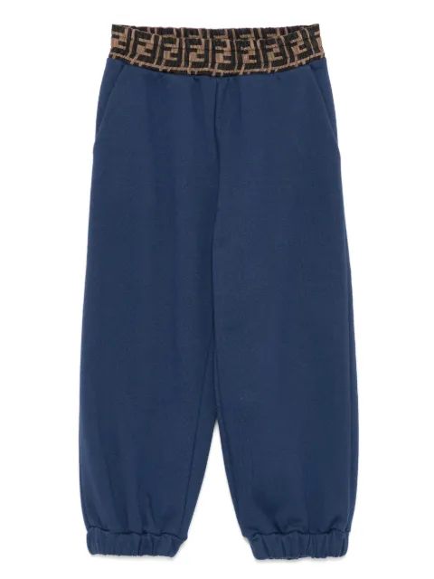 Fendi Kids Pantaloni sportivi in jersey con logo FF