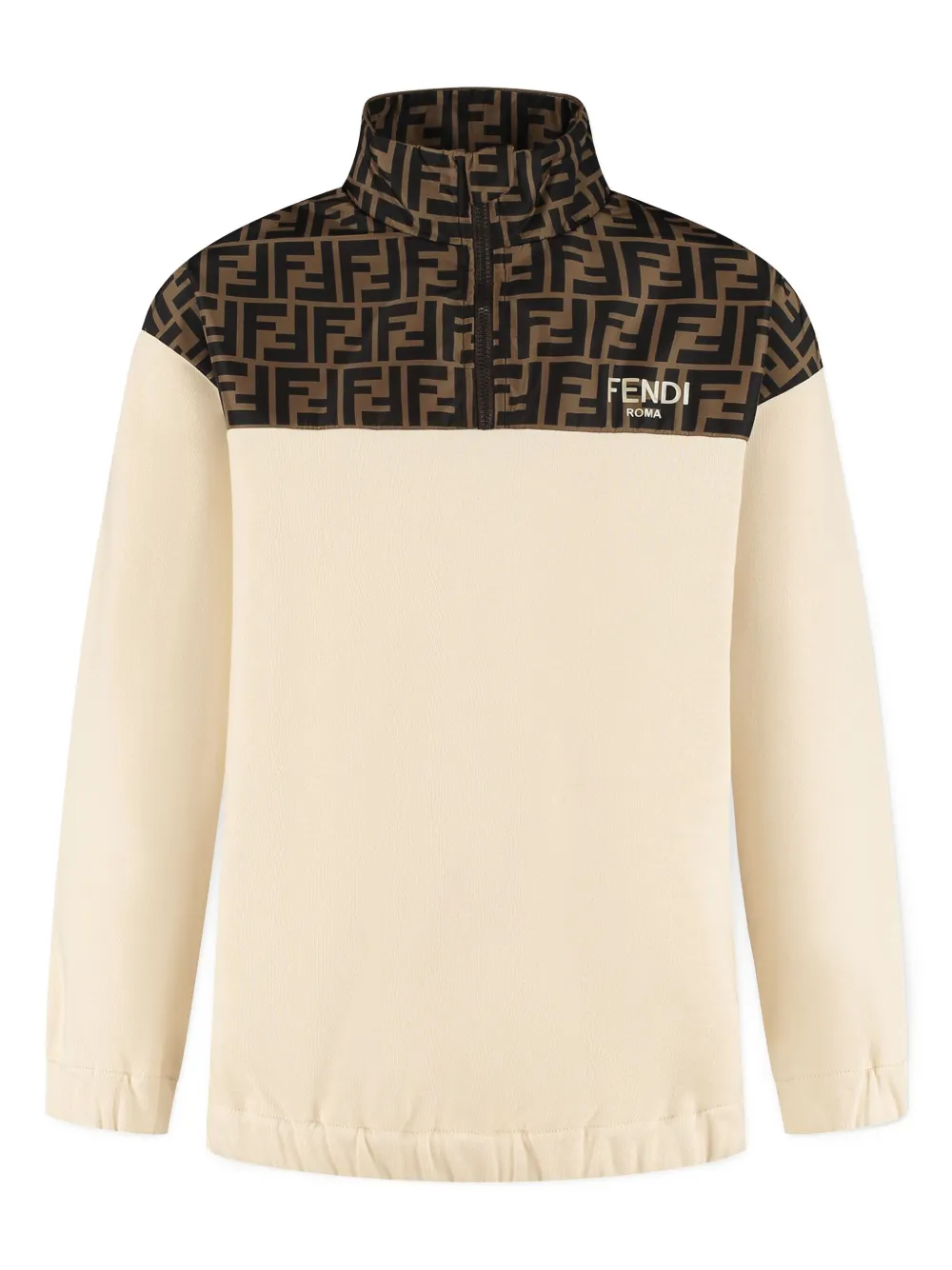 Fendi Kids Sweater met FF-logo Beige