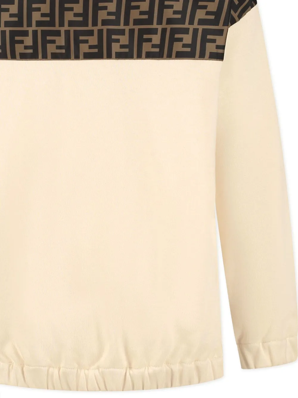Fendi Kids Sweater met FF-logo Beige
