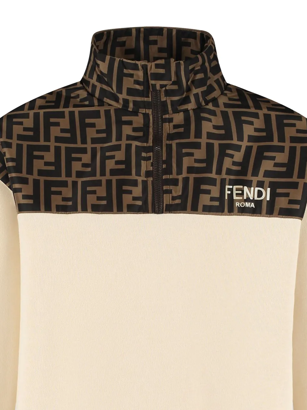 Fendi Kids Sweater met FF-logo Beige