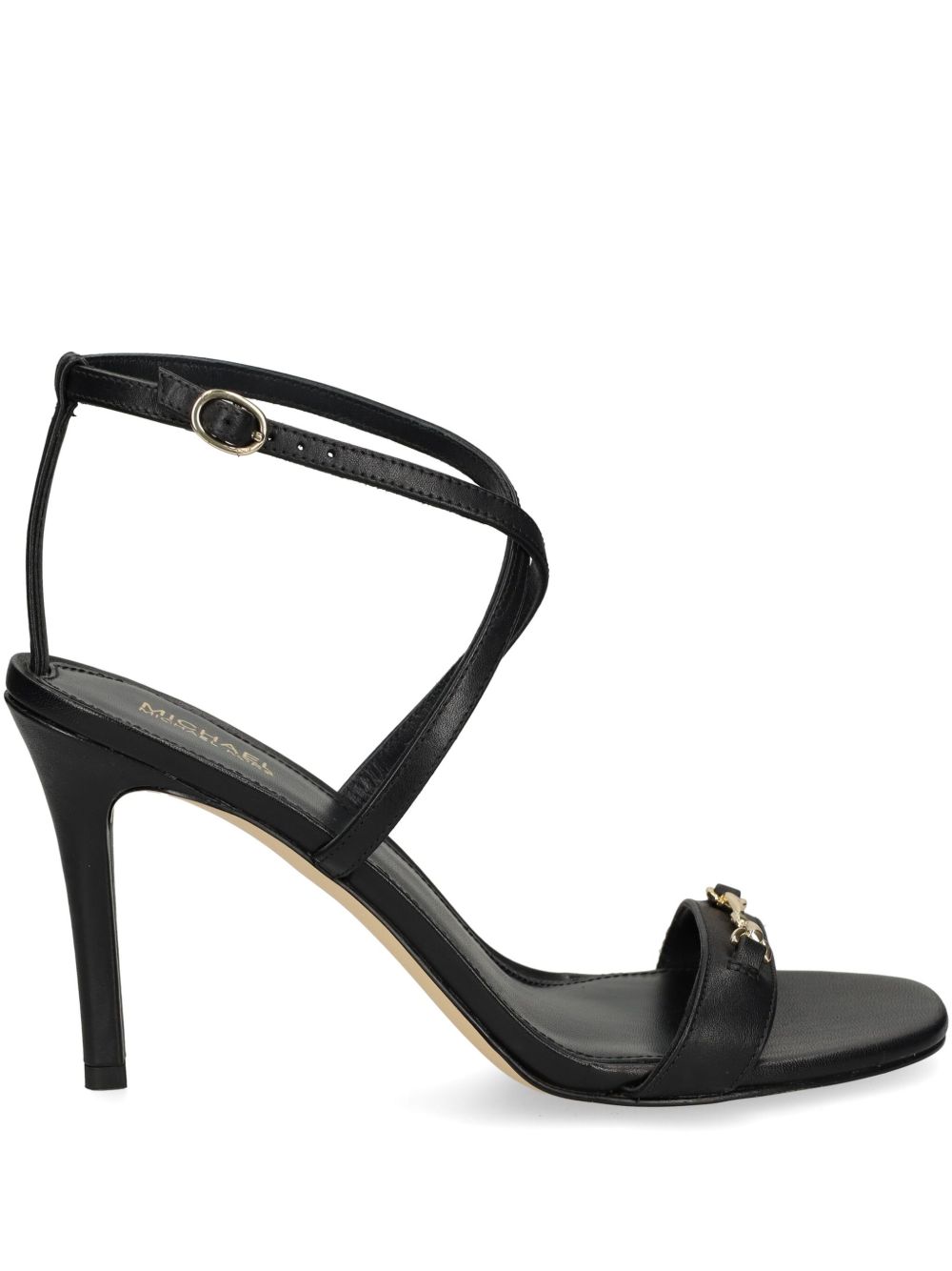 Michael Kors 90mm logo-plaque sandals Black