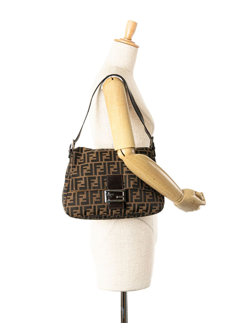 Fendi Pre-Owned 2000-2010 Zucca Canvas Mamma Forever shoulder bag - Brown