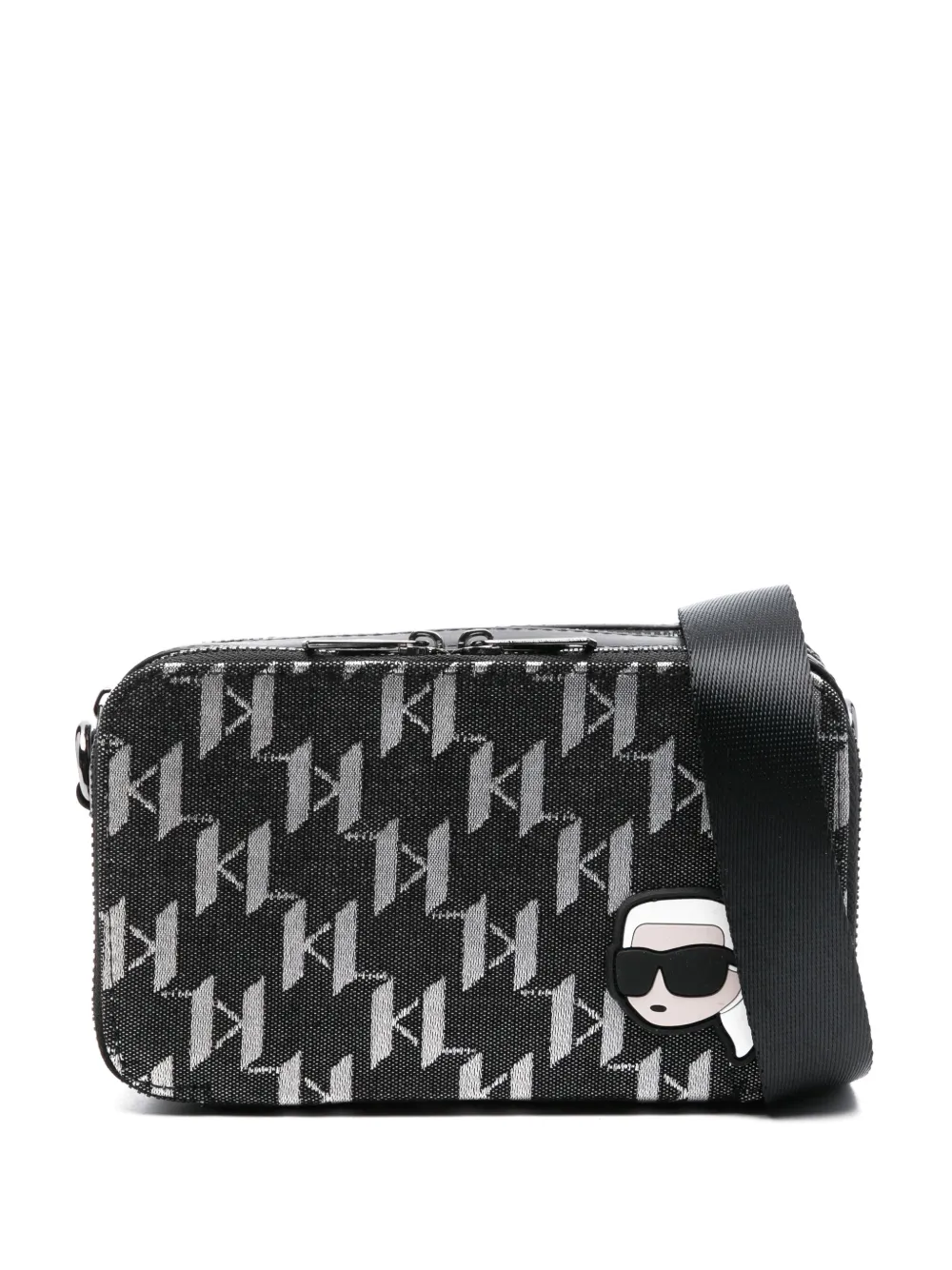 logo-patterned messenger bag