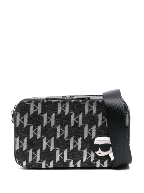 Karl Lagerfeld logo-patterned messenger bag
