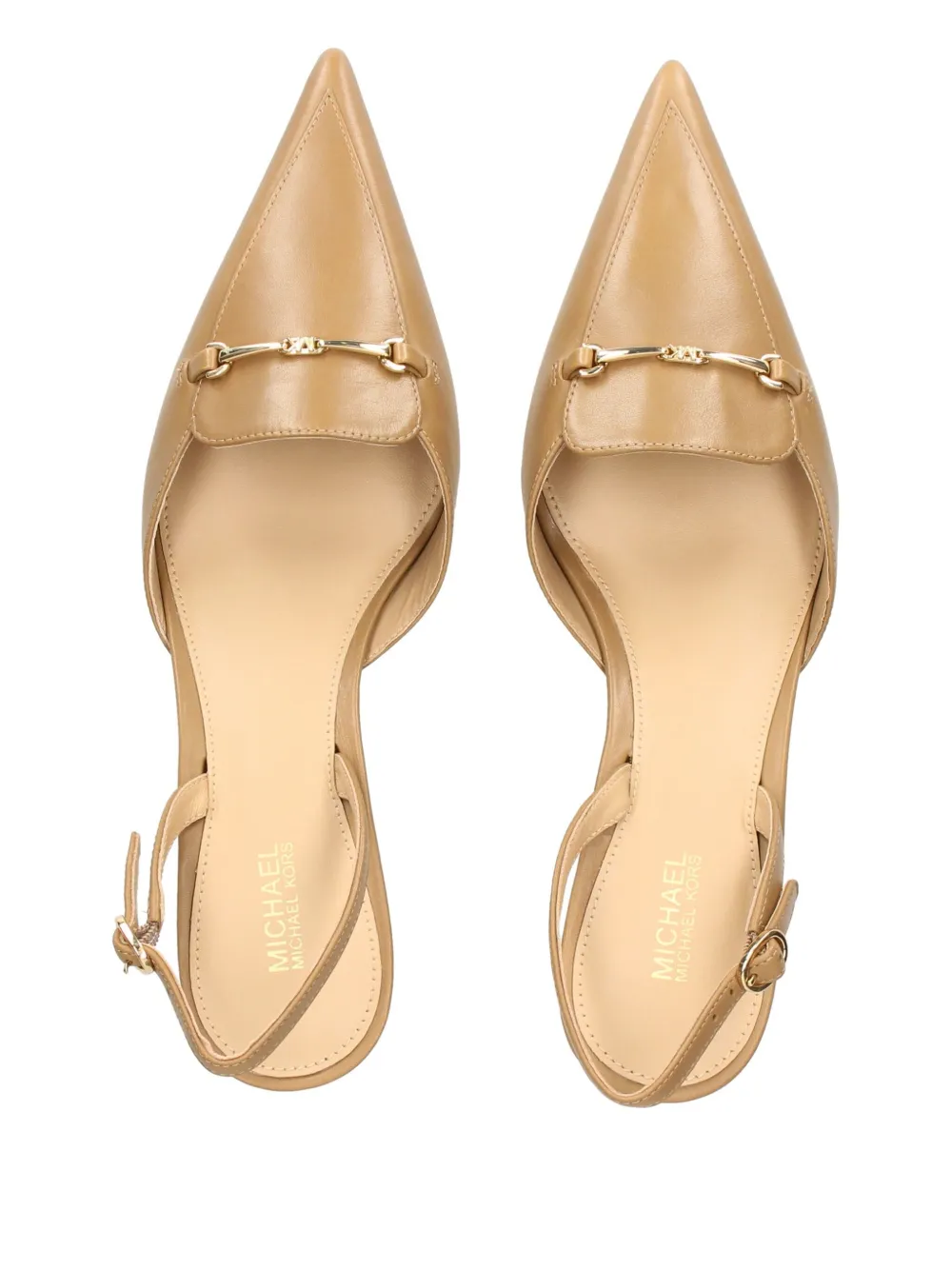 Michael Kors 55 mm pumps met logoplakkaat Bruin