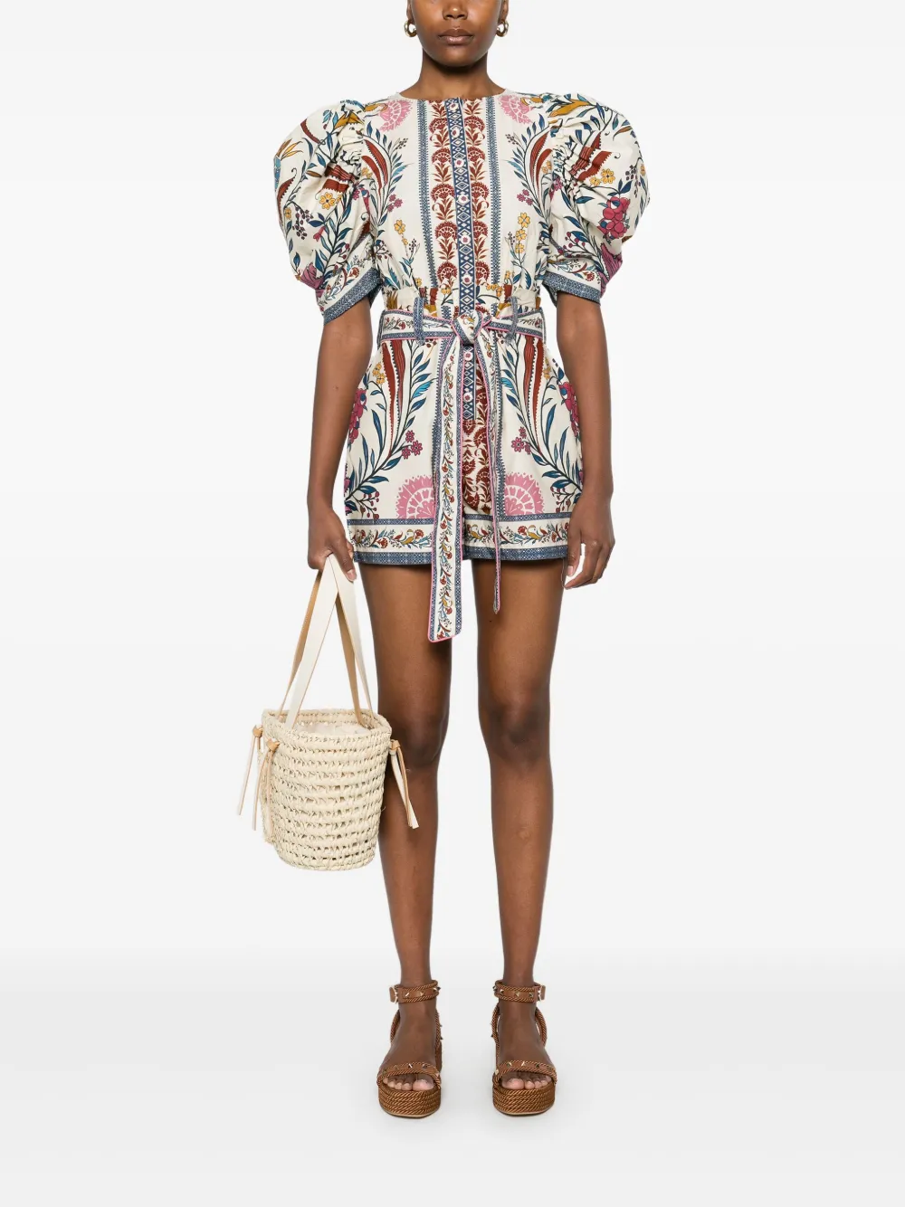 FARM Rio Romantic playsuit - Beige