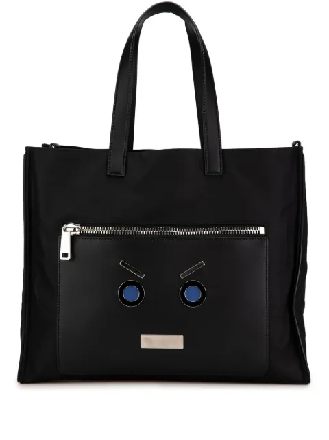 Fendi Pre-Owned bolsa satchel Large Nylon Fendi Faces Tote 2000-2010