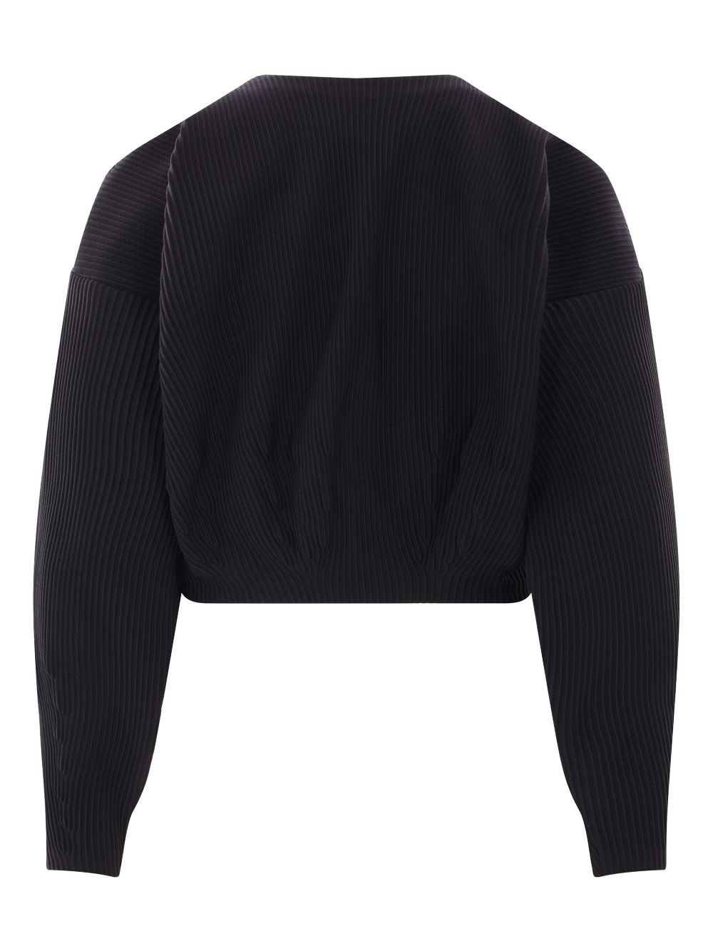 CFCL ribbed-knit cropped jacket - Black