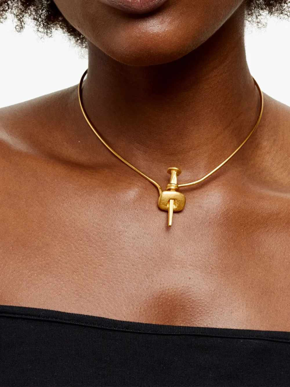 Karen Chekerdjian Studio Spike One necklace - Goud