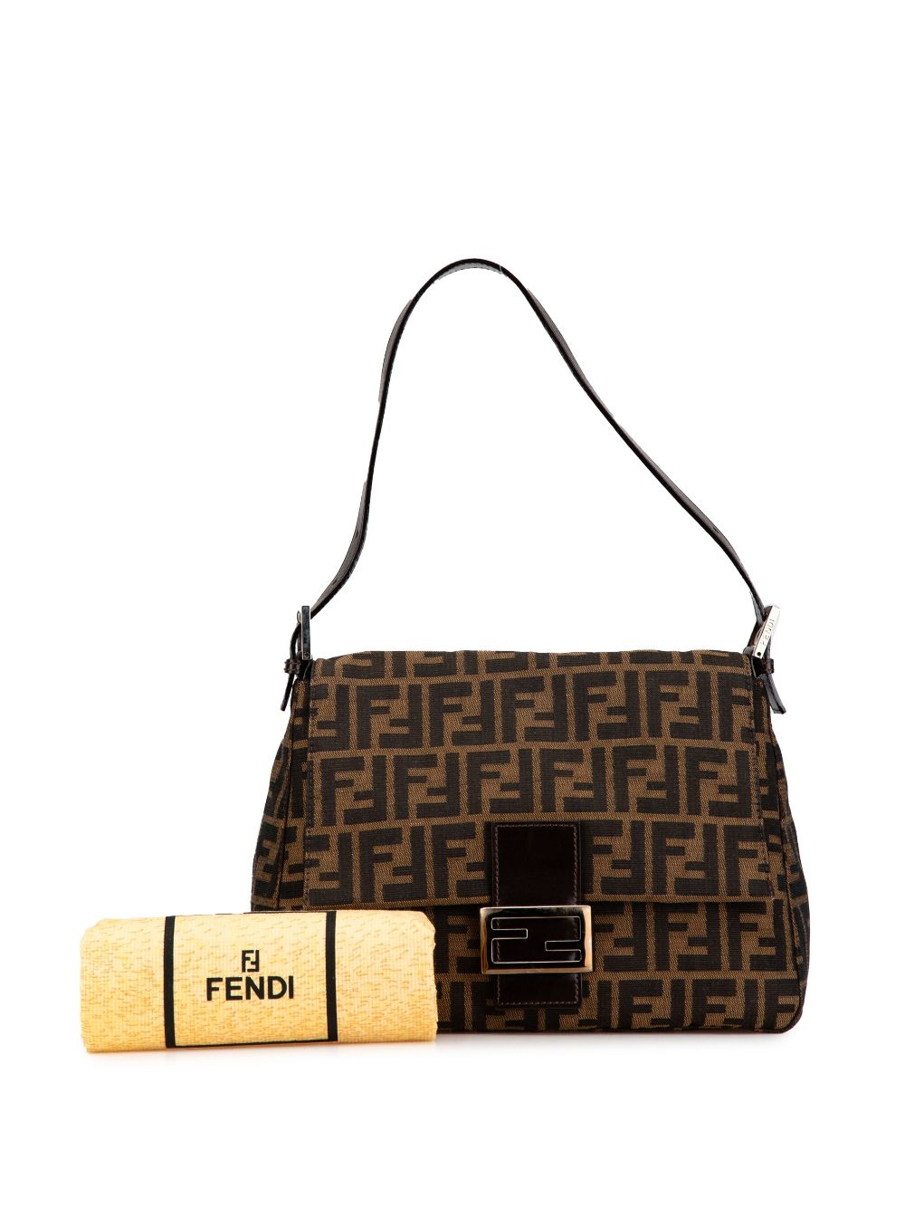 Fendi Pre-Owned 2000-2010 Zucca Canvas Mamma Forever shoulder bag - Brown