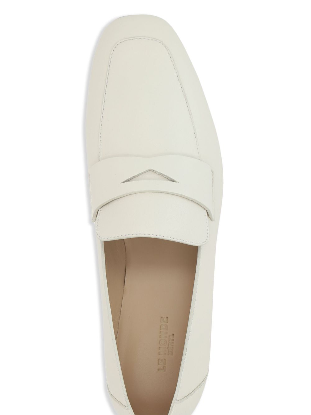 Le Monde Beryl leather loafers White