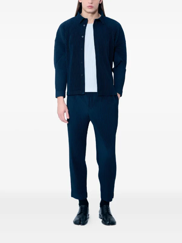 Homme Plissé Issey Miyake プリーツ Tシャツ | ブルー | FARFETCH JP