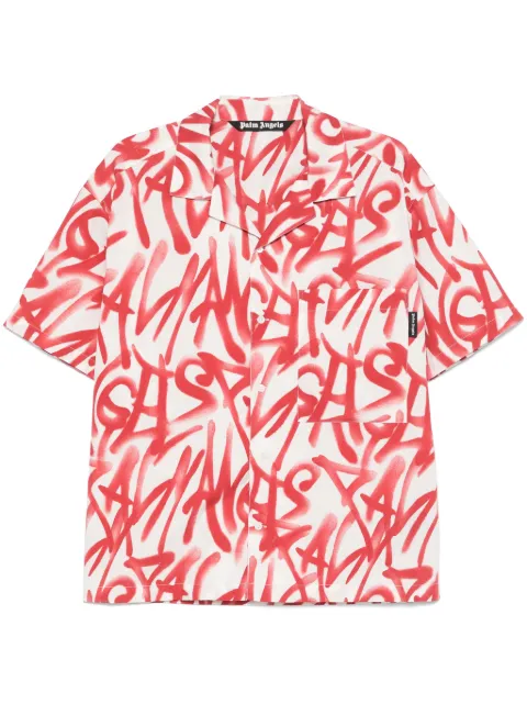 Palm Angels graffiti-print shirt