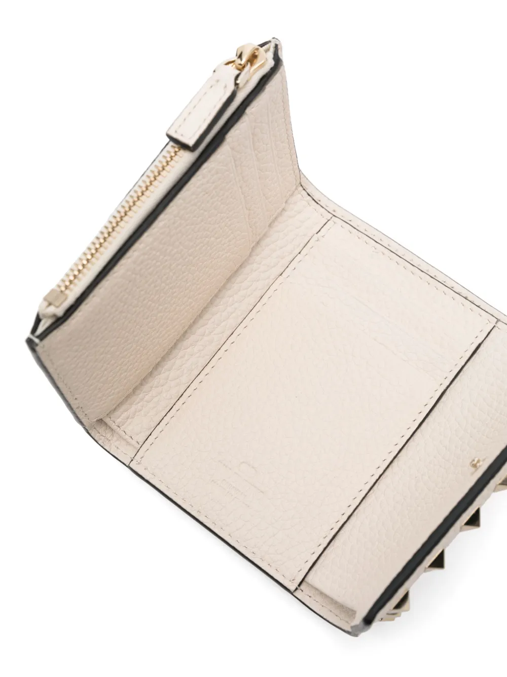 Valentino Garavani Portemonnee met rockstuds Beige