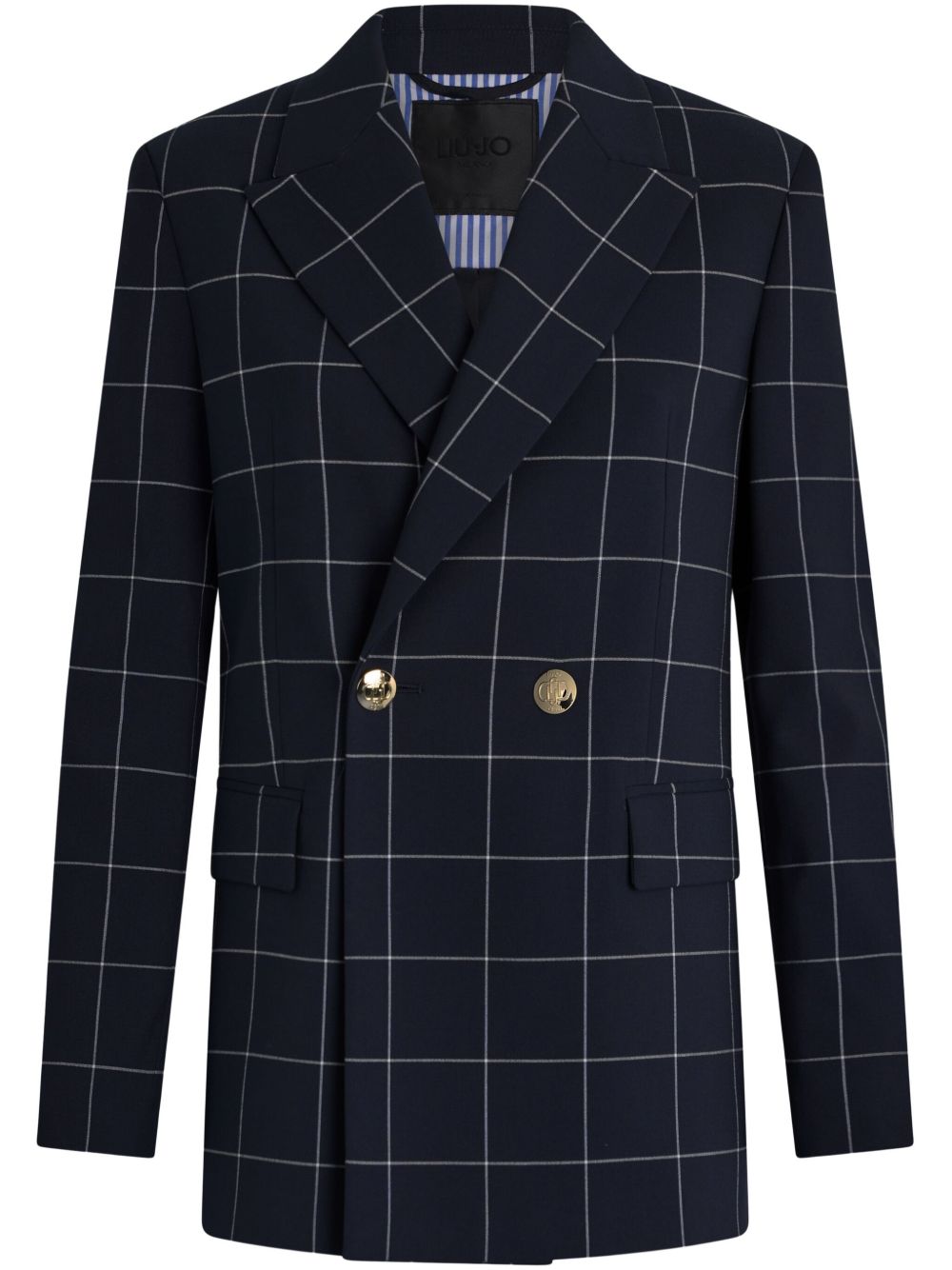 LIU JO Geruite blazer Blauw