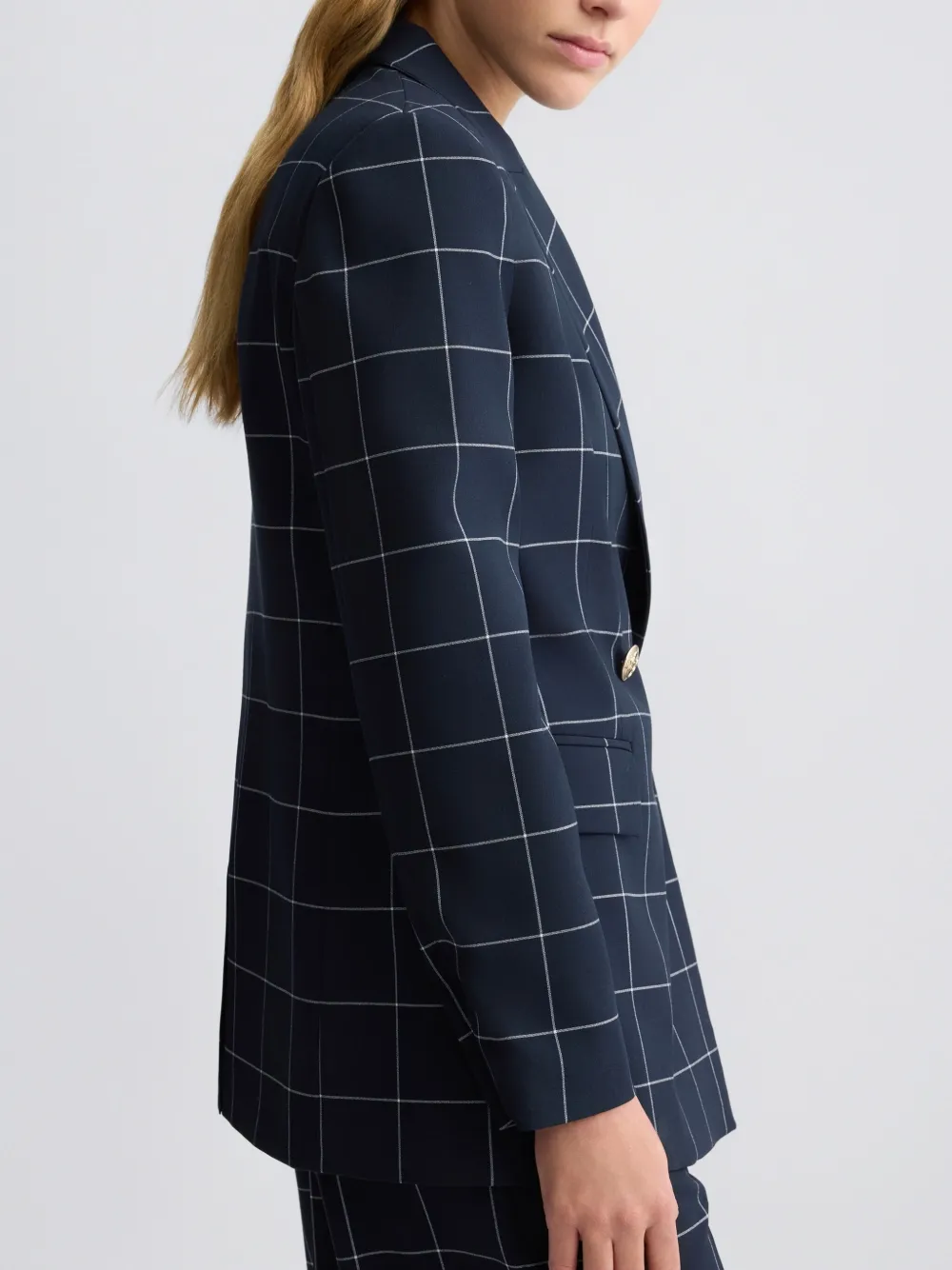 LIU JO Geruite blazer Blauw