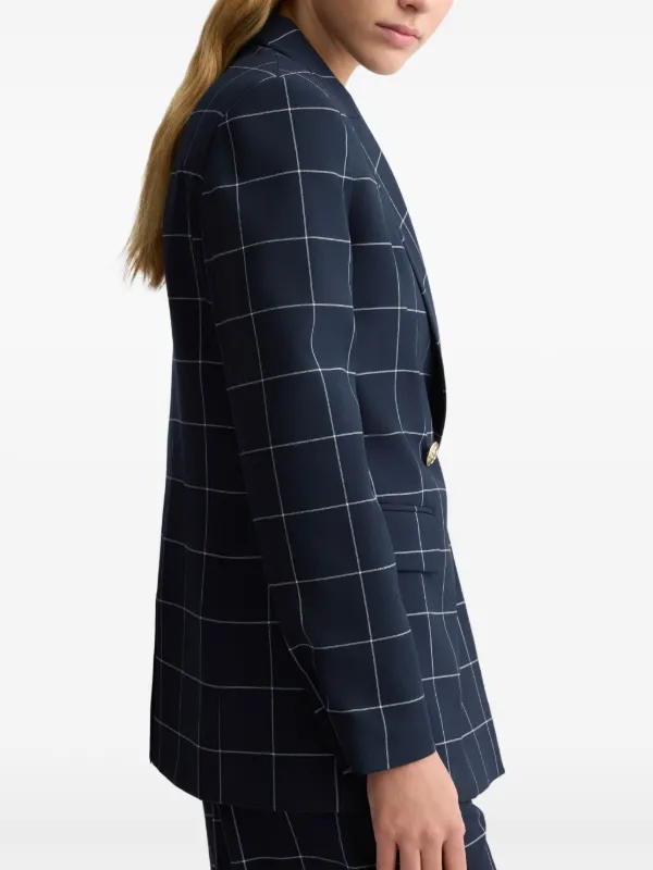 LIU JO double-breasted Check Blazer | Blue | FARFETCH