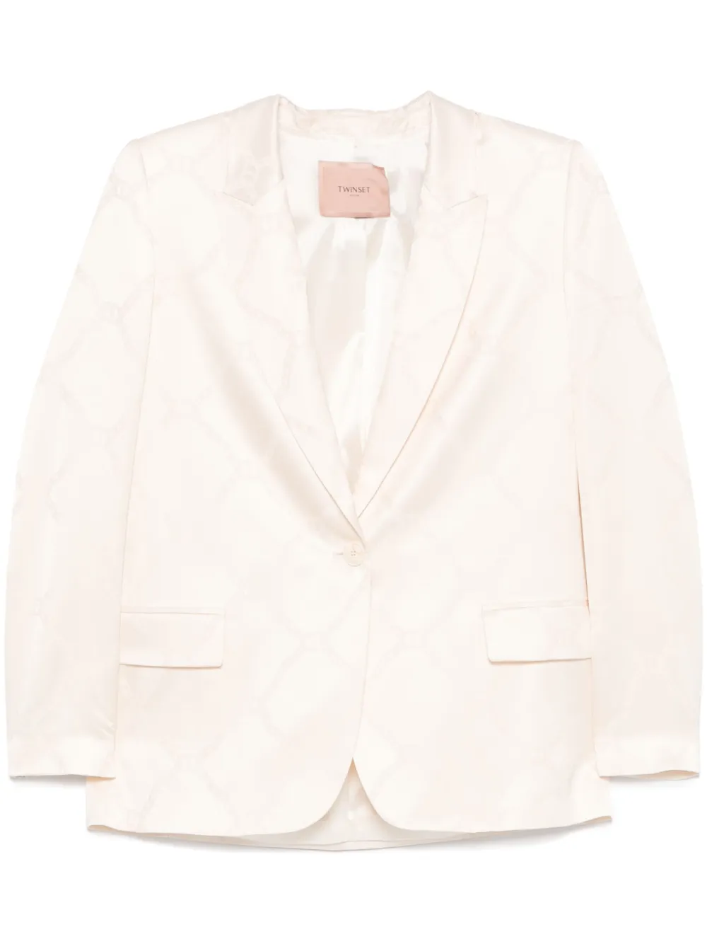 Oval T-jacquard blazer