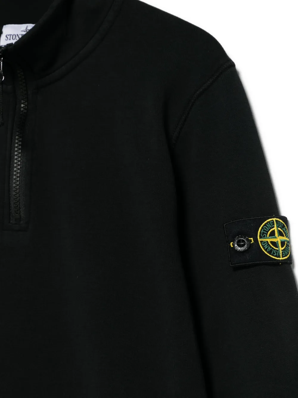 Stone Island Junior Sweater met Compass-logopatch Zwart