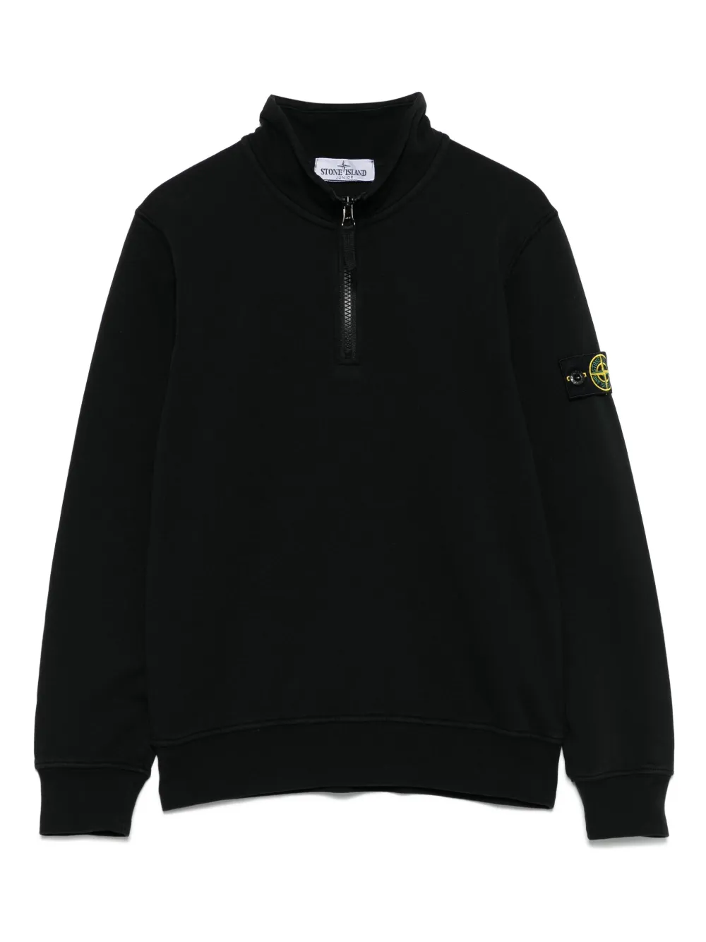 Stone Island Junior Sweater met Compass-logopatch Zwart