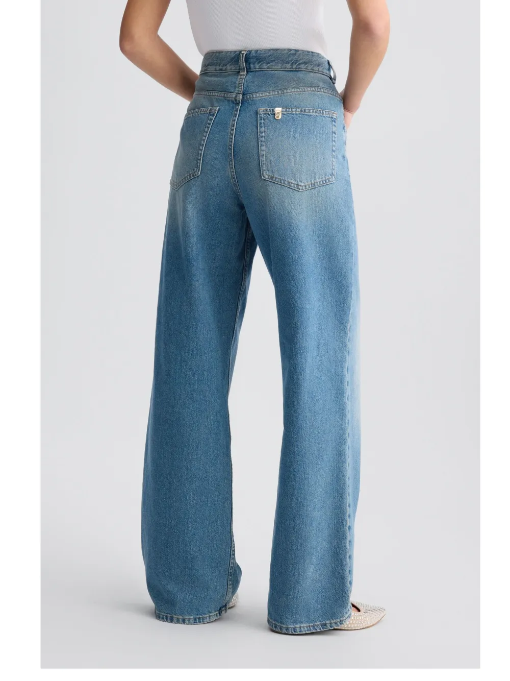 LIU JO High waist baggy jeans Blauw