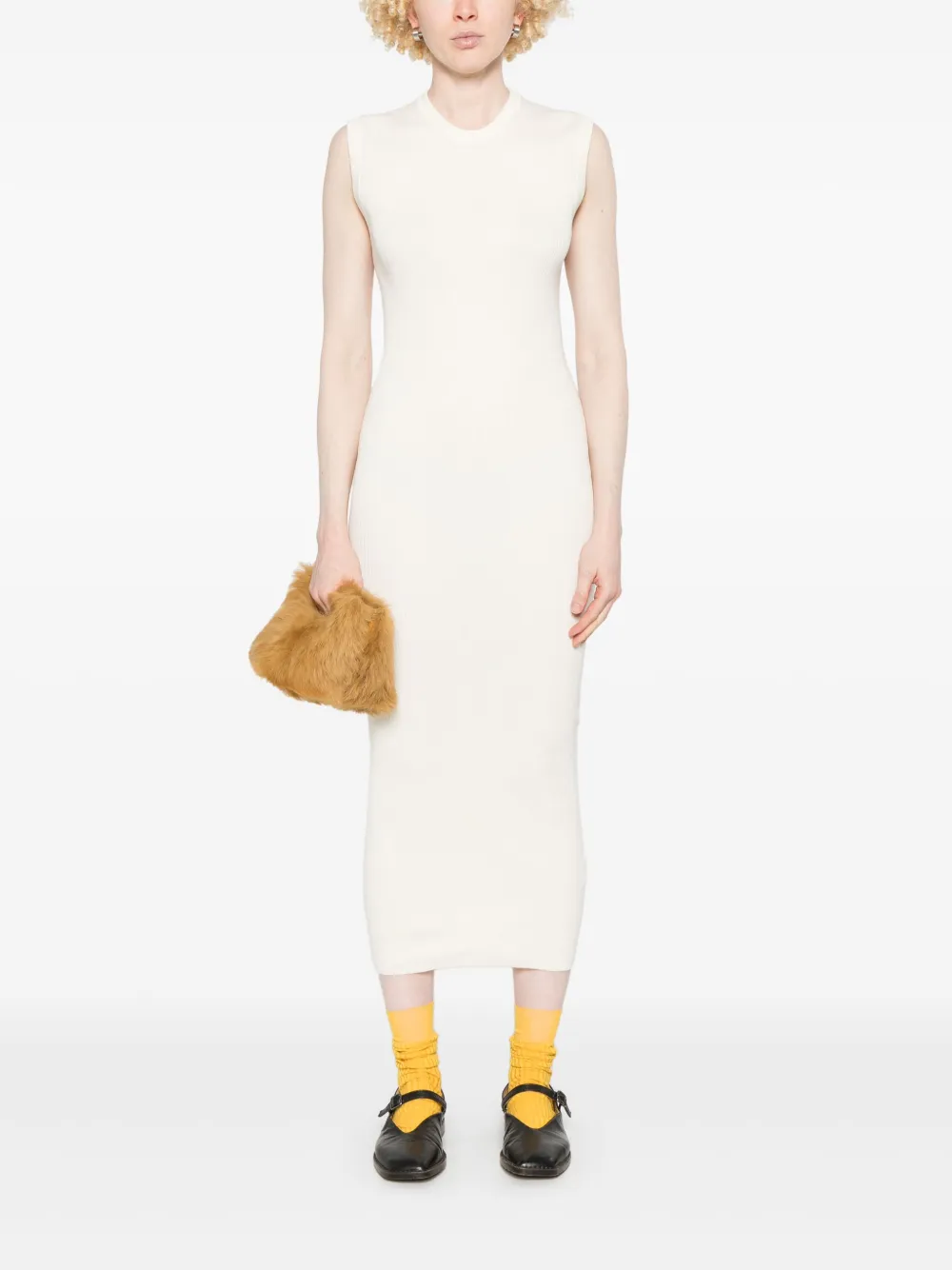 Jil Sander knitted maxi dress - Beige