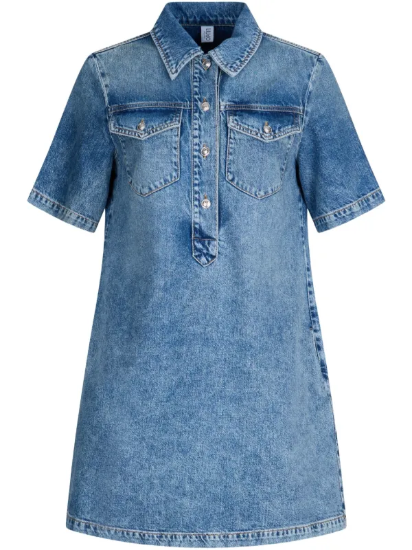 liu jo denim bustier dress Denim bustier top colour blue denim
