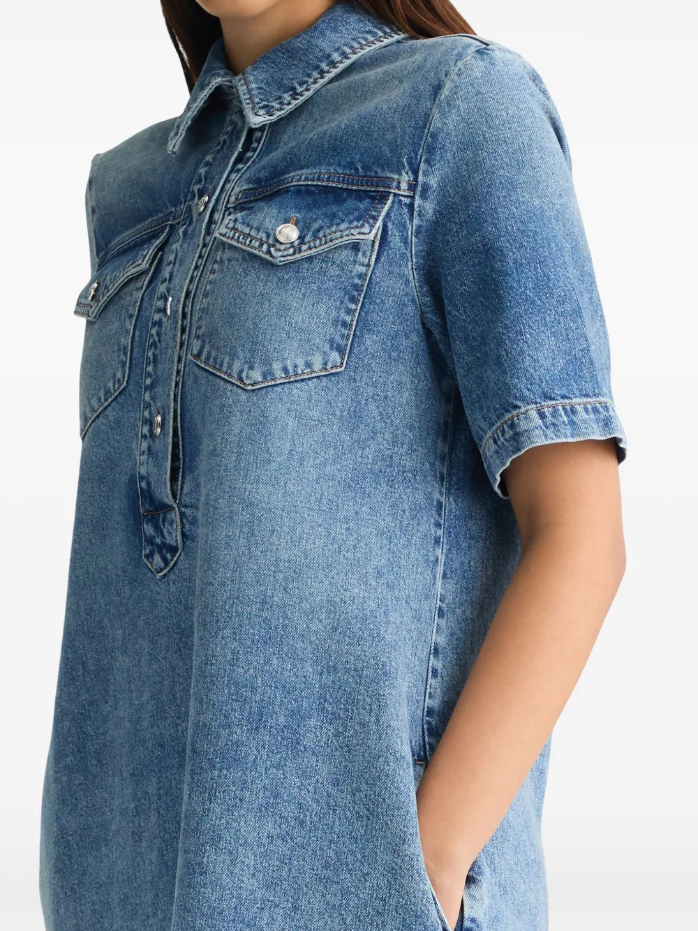 LIU JO Denim Mini Dress | Blue | FARFETCH GE
