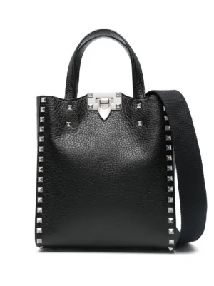 Valentino Garavani ロックスタッズ ハンドバッグ M | ブラック