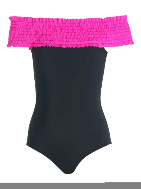 Nessi Byrd Kids off-shoulder swimsuit