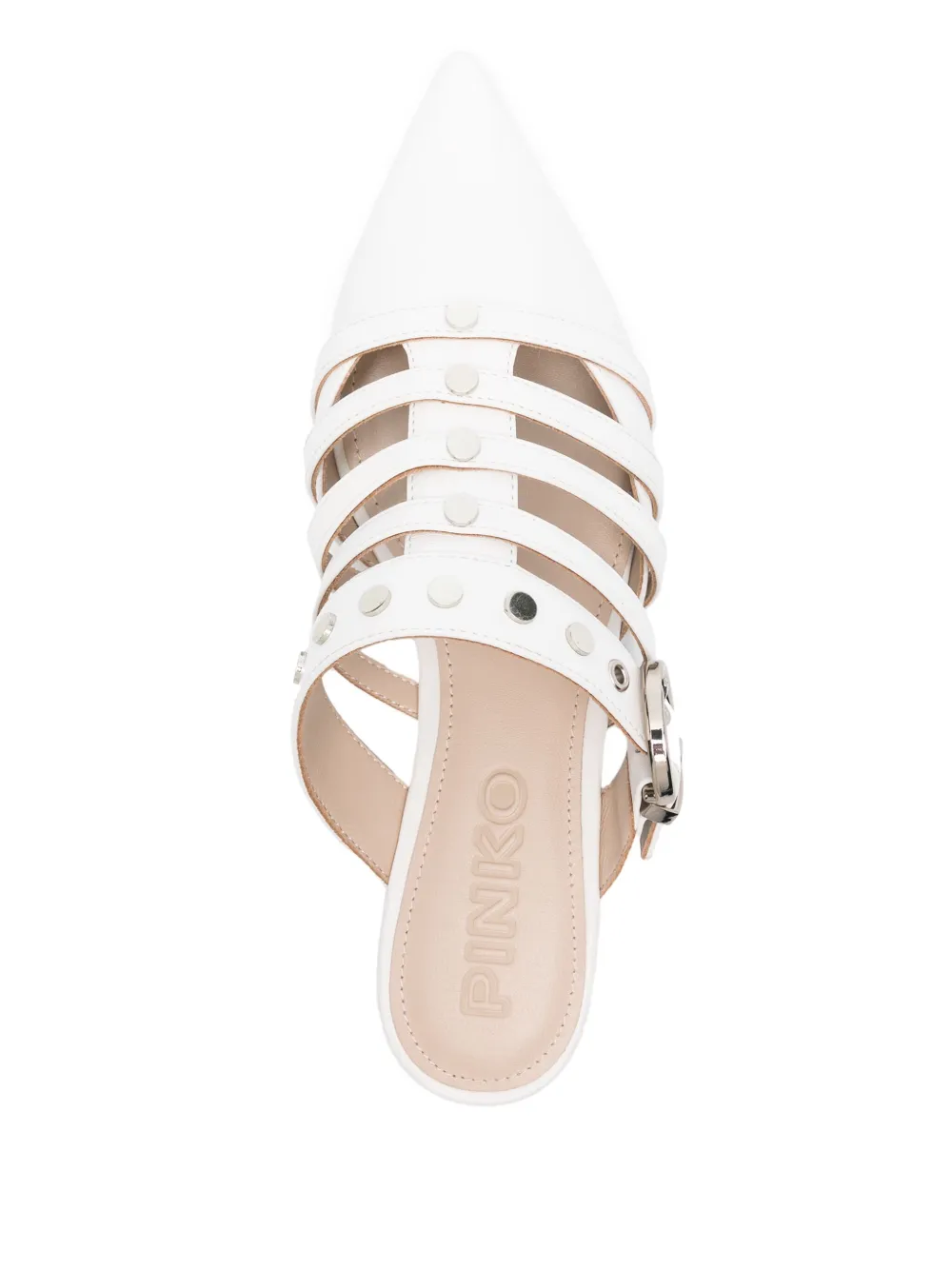 PINKO stud-embellished mules White