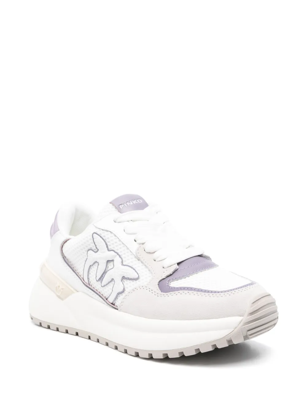 PINKO Love Birds-motif sneakers White