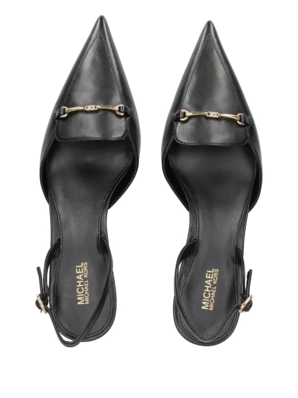Michael Kors★バックロゴ レザーパンプス Michael Michael Kors レザーパンプス | ブラック | FARFETCH JP