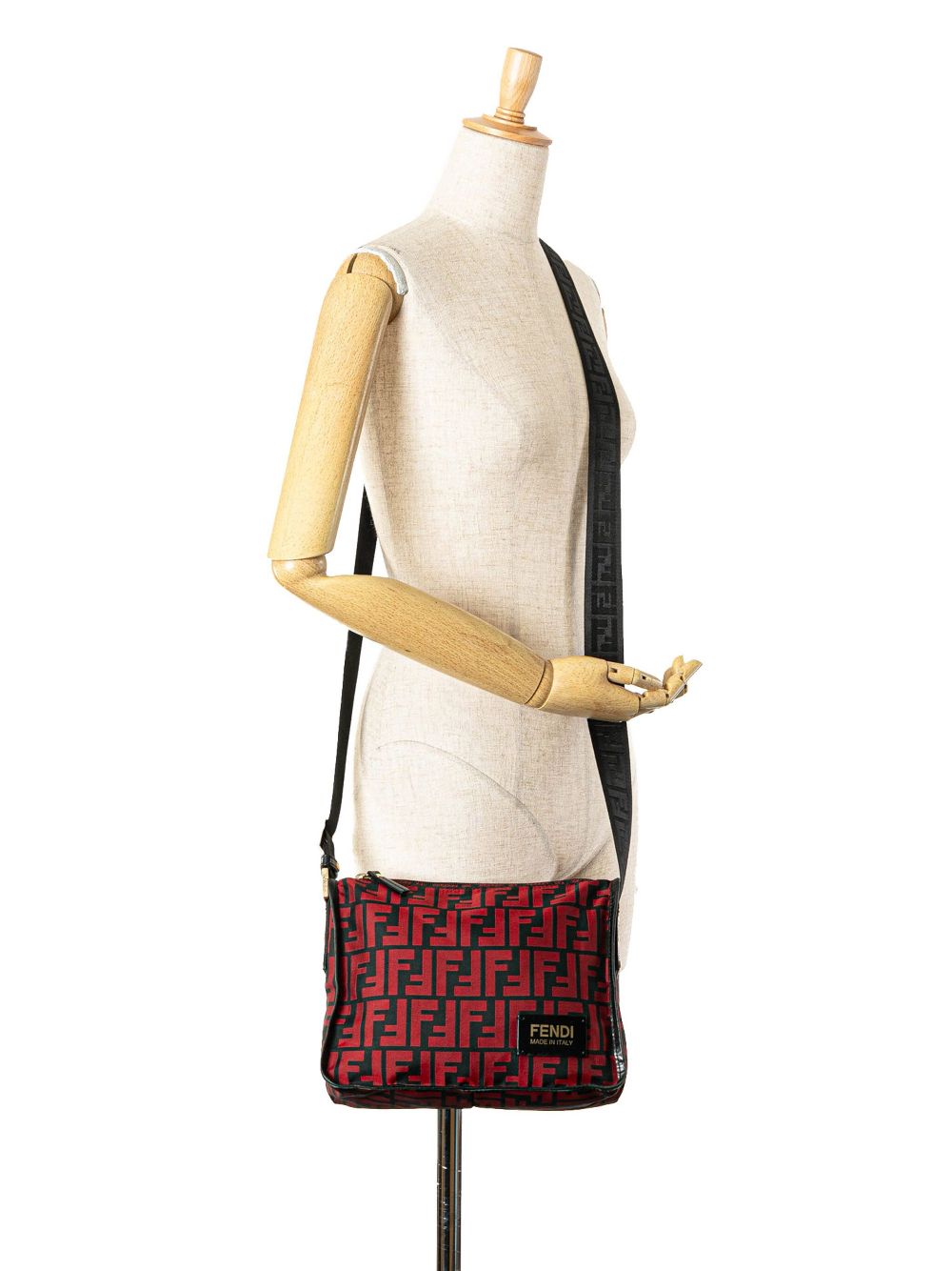 Fendi Pre-Owned 2000-2010 Zucca nylon crossbodytas - Rood