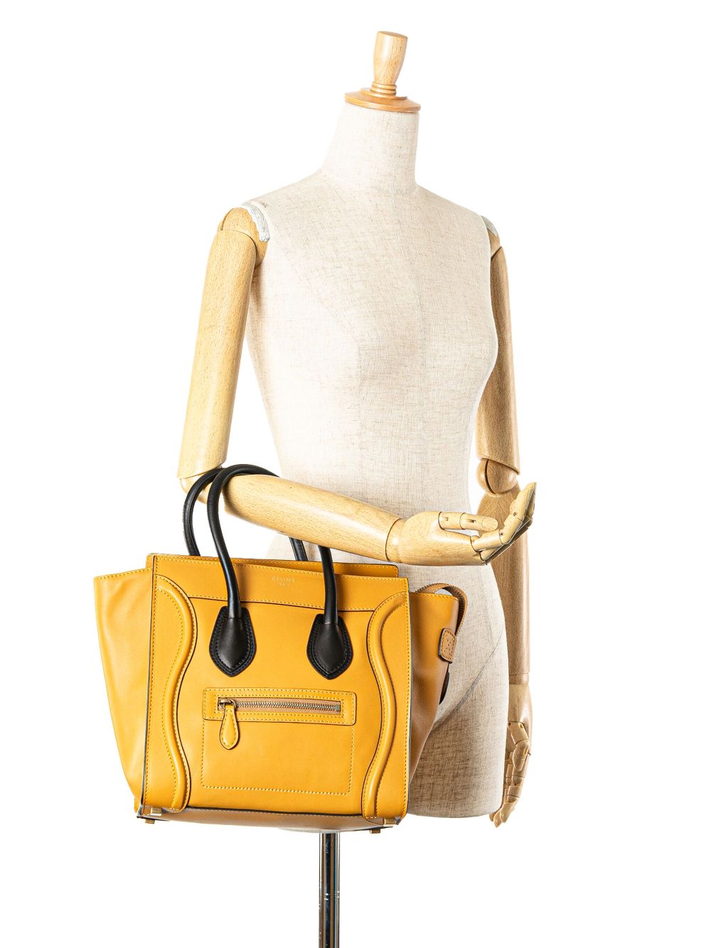 Céline Pre-Owned 2013 Micro Bicolor Luggage tote bag - Yellow