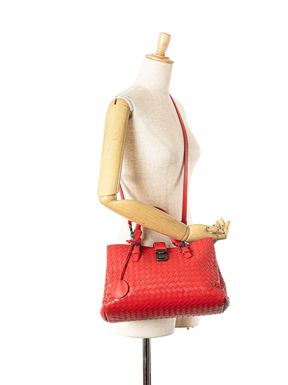 Bottega Veneta Pre-Owned 2012-2024 kleine Intrecciato Roma schooltas - Rood