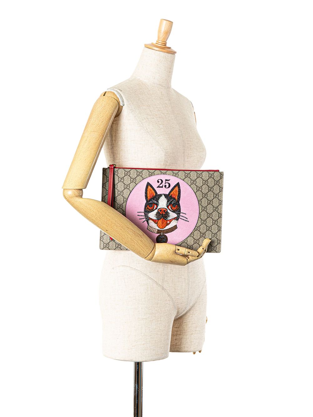 Gucci Pre-Owned 2016-2023 GG Supreme Bosco clutch - Bruin