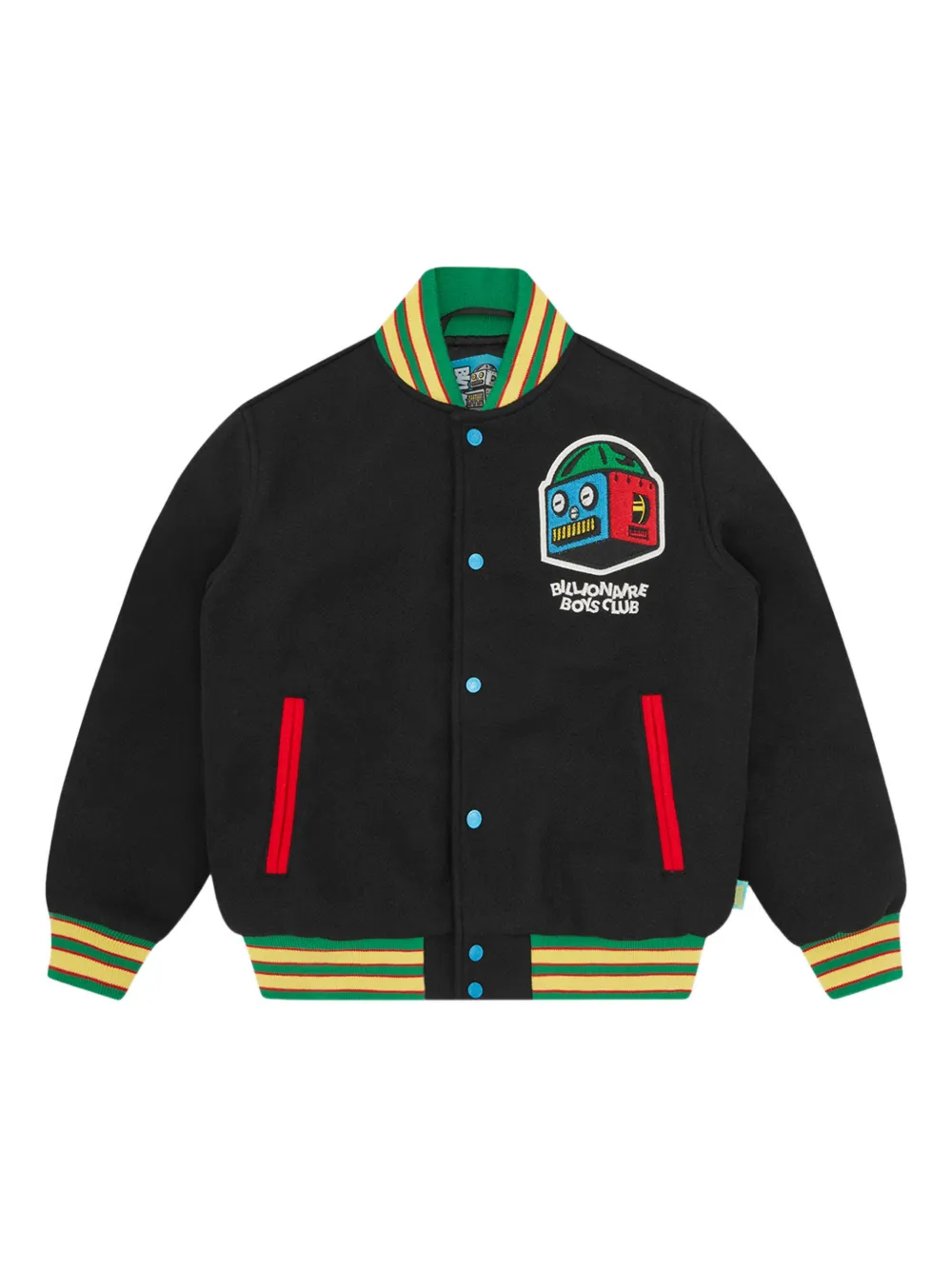 Billionaire Boys Club Kids Robot スタジアムジャンパー - ブラック Billionaire Boys Club Kids Robot スタジアムジャンパー - ブラック