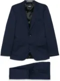 BOSS micro-pattern virgn wool suit - Blue