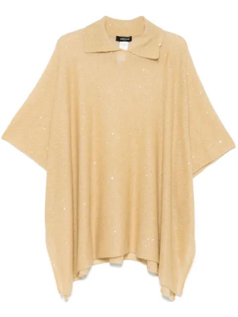 Fabiana Filippi sequinned brushed-finish cape