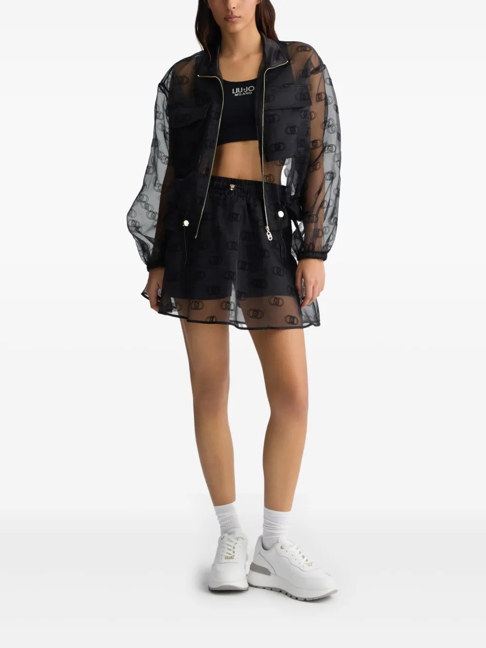 LIU JO Printed organza jacket | Varsity Jackets | Image 2