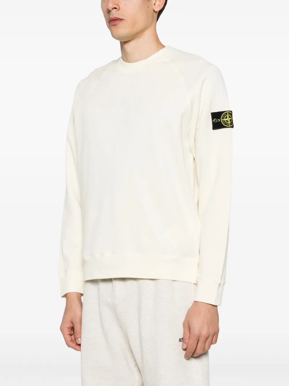 Stone Island Sweater met Compass-logopatch Beige