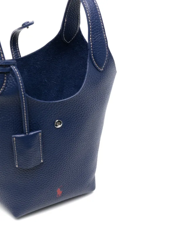 ■POLO RALPH LAUREN■ W Leather Miniature Crossbody Tote Blu Polo Ralph Lauren Small Polo Play Tote Bag | Blue | FARFETCH