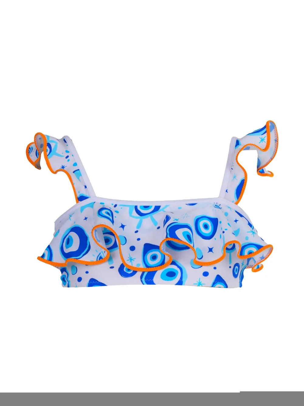 Nessi Byrd Kids Bikini met boze oog-print Wit