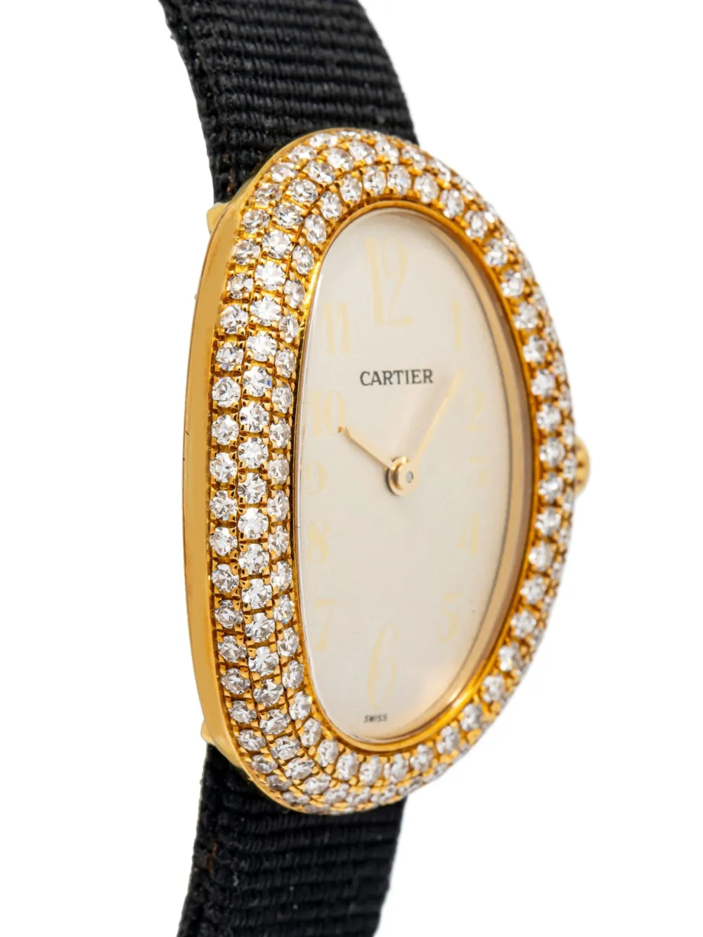 Pre-owned Cartier  Baignoire 22mm In Neutrals